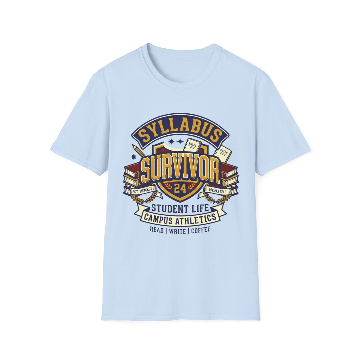 Syllabus Survivor T‑Shirt — College Student Graduation & Back-to-School Tee - Trending Now - August 2026