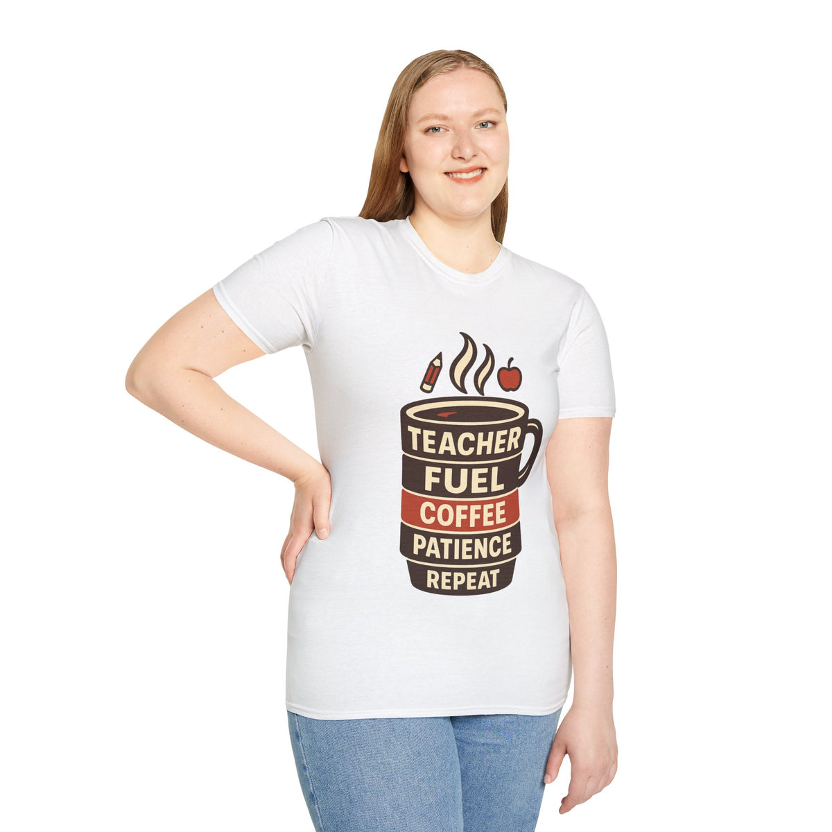 Teacher Fuel Coffee T-Shirt — 'Teacher Fuel: Coffee, Patience, Repeat' Shirt - Trending Now - August 2026