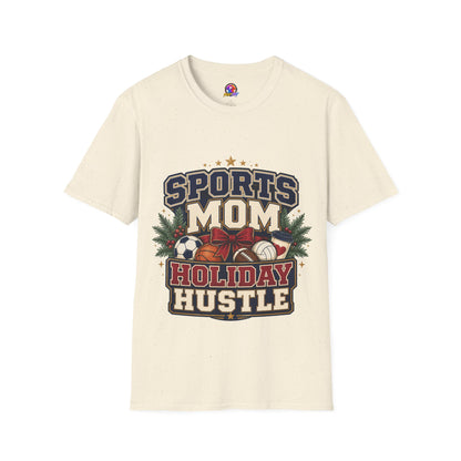Sports Mom T‑Shirt — "Holiday Hustle" Athletic Mom Tee