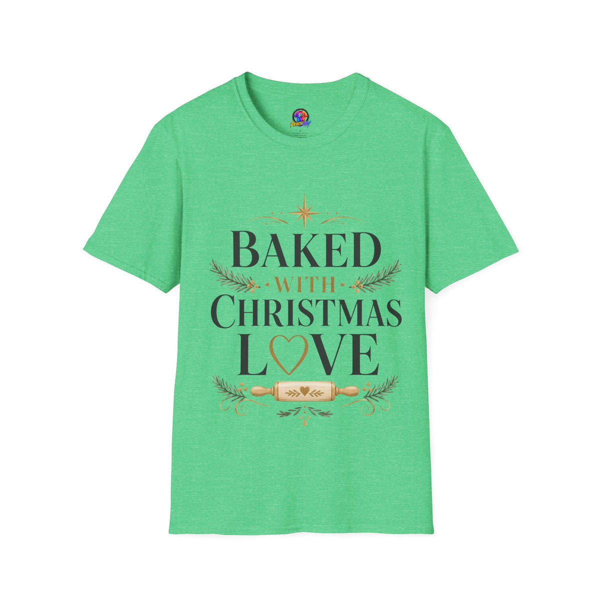 T-Shirt — "Baked With Christmas Love" Holiday Baking Shirt