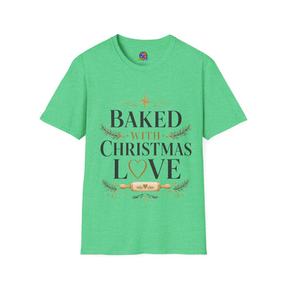 T-Shirt — "Baked With Christmas Love" Holiday Baking Shirt