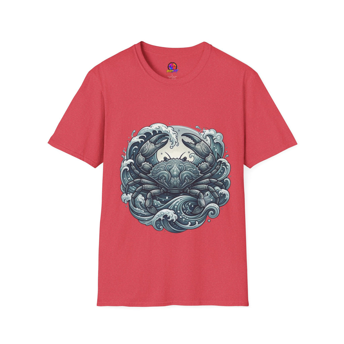 Crab and Waves Graphic T-Shirt — Coastal Oceanic Nautical Tee