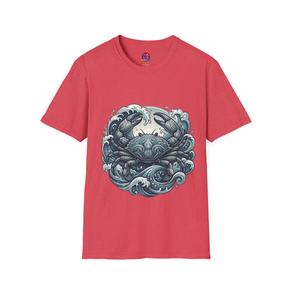 Crab and Waves Graphic T-Shirt — Coastal Oceanic Nautical Tee