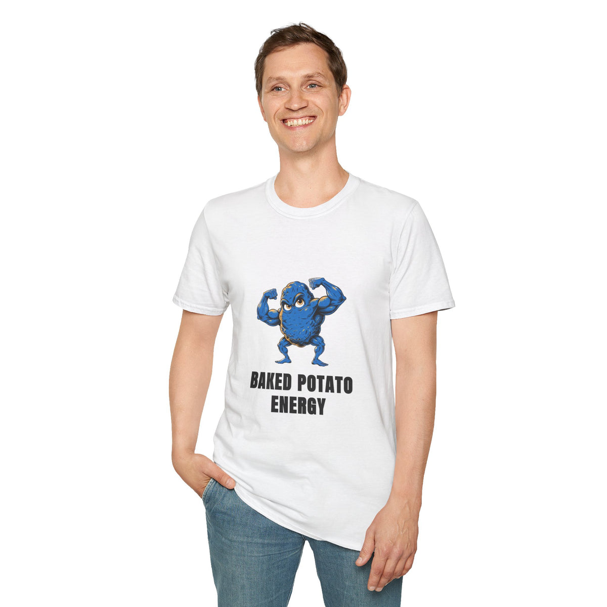 Baked Potato Energy T-Shirt — Funny Muscular Potato Graphic Tee - Trending Now - August 2026