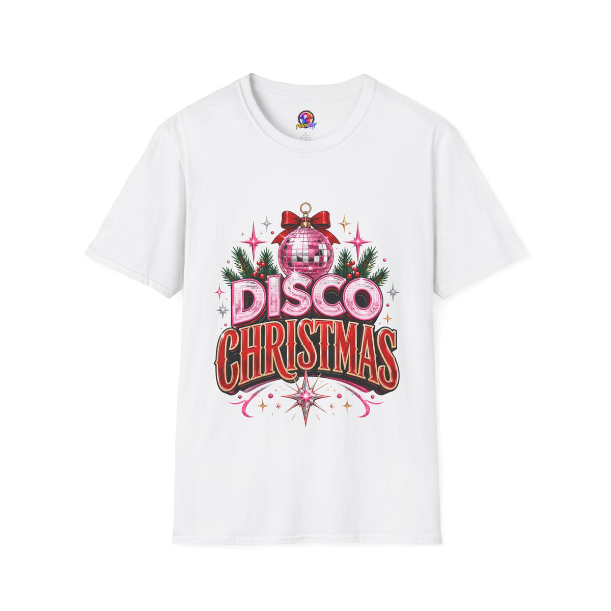 Disco Christmas T-Shirt — Retro Glitter Ornament Holiday Tee