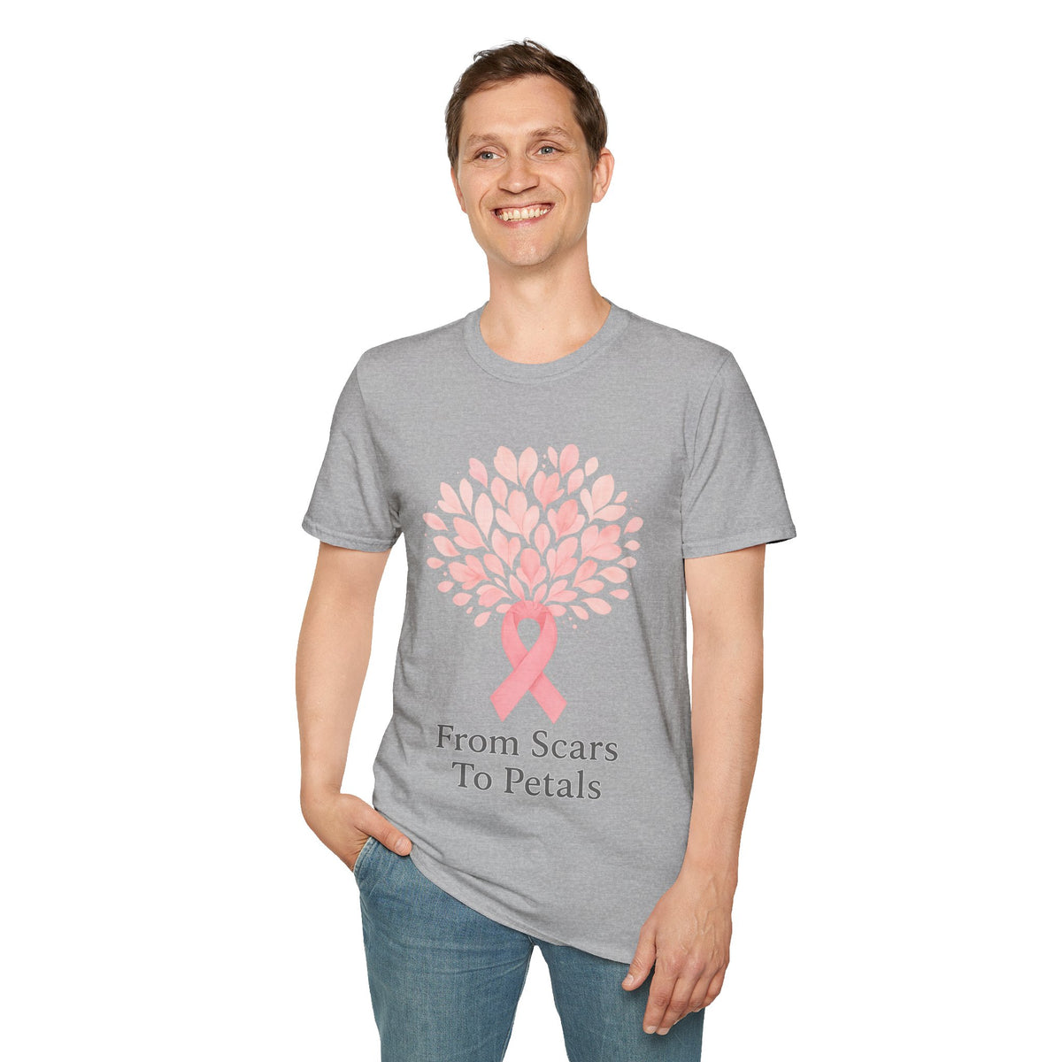 From Scars To Petals Pink Ribbon Tree T-Shirt, Breast Cancer Survivor Gift Tee - Trending Now - September 2026