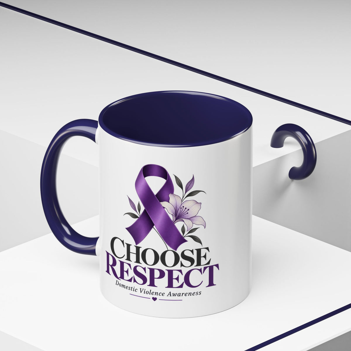 Choose Respect - Domestic Violence Awareness Coffee Mug (Accent, 11/15oz)