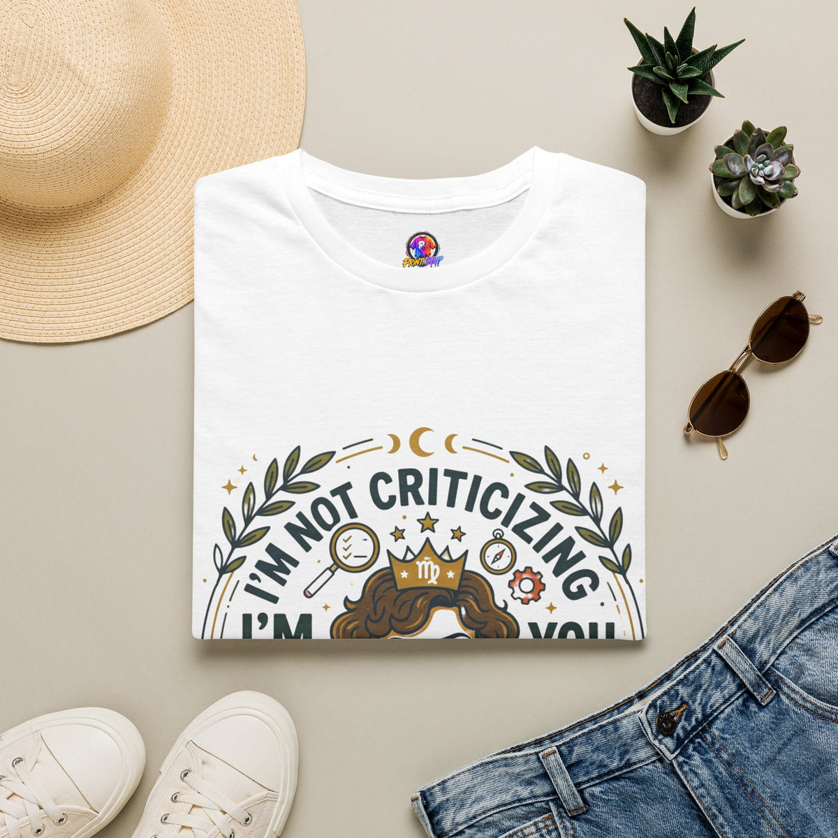 Virgo Zodiac T-Shirt — “I’m Not Criticizing, I’m a Virgo (Okay, Maybe a Little)”