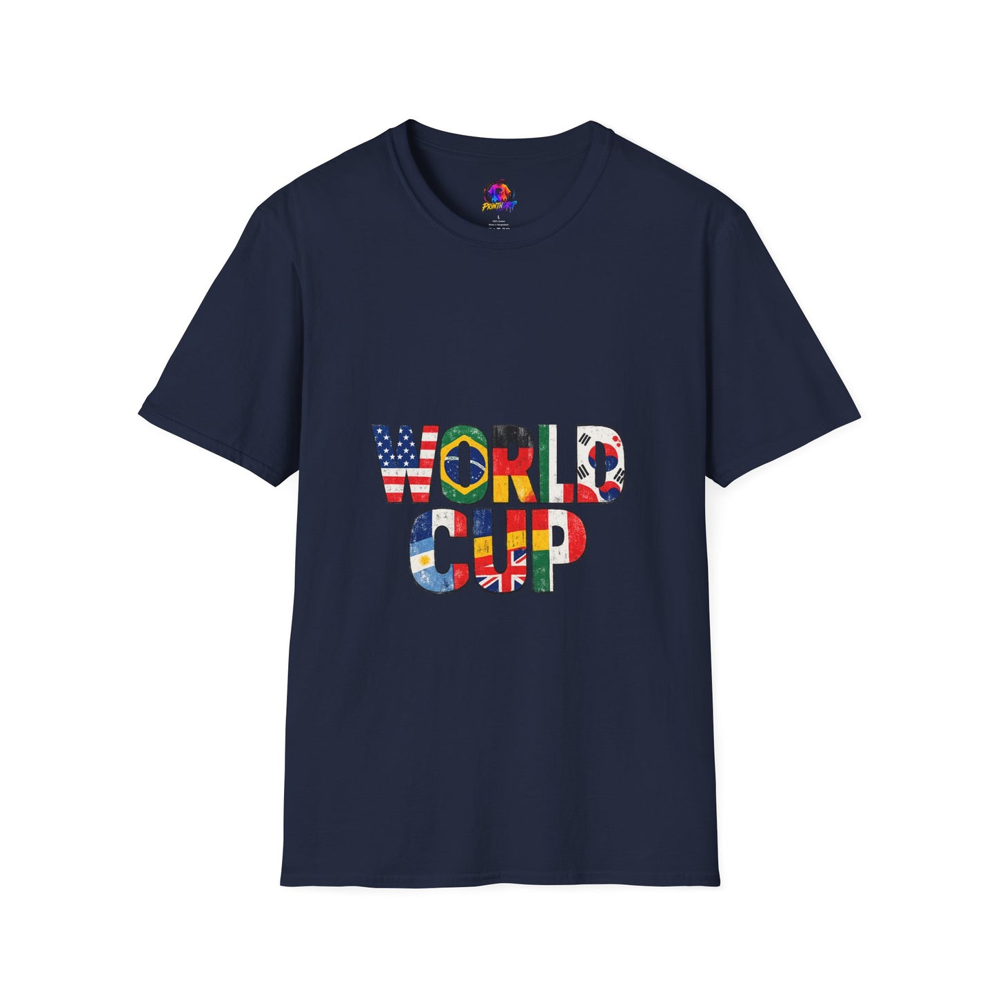 World Cup Flag Graphic T-Shirt — 'WORLD CUP' International Soccer Fans Tee