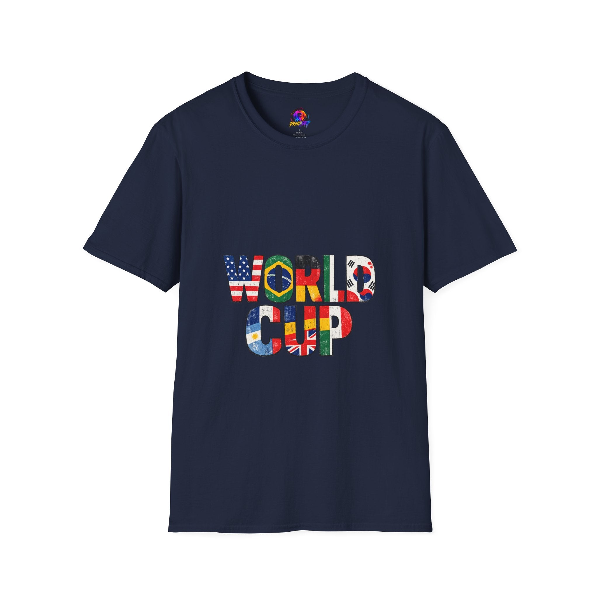 World Cup Flag Graphic T-Shirt — 'WORLD CUP' International Soccer Fans Tee