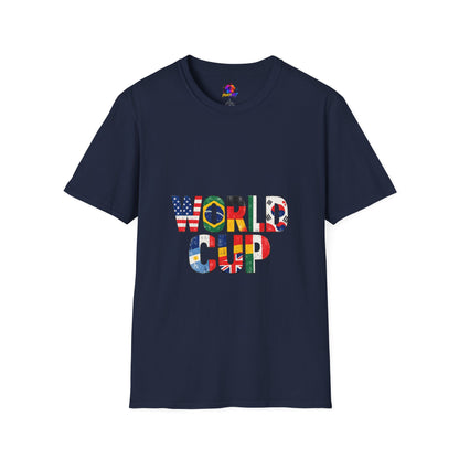 World Cup Flag Graphic T-Shirt — 'WORLD CUP' International Soccer Fans Tee