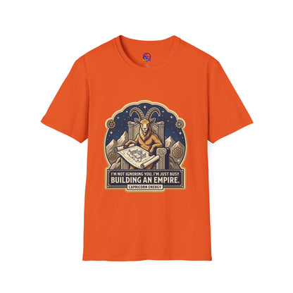 Capricorn Zodiac T-Shirt — "Building an Empire" Goat Horoscope Tee