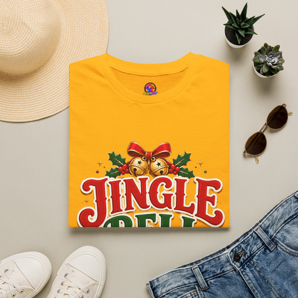 Jingle Bell Crew T-Shirt — Festive Christmas Holiday Tee