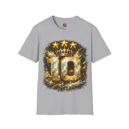 Argentina, MESSI #10 T-Shirt — Gold Crown '10' Victory Graphic Tee