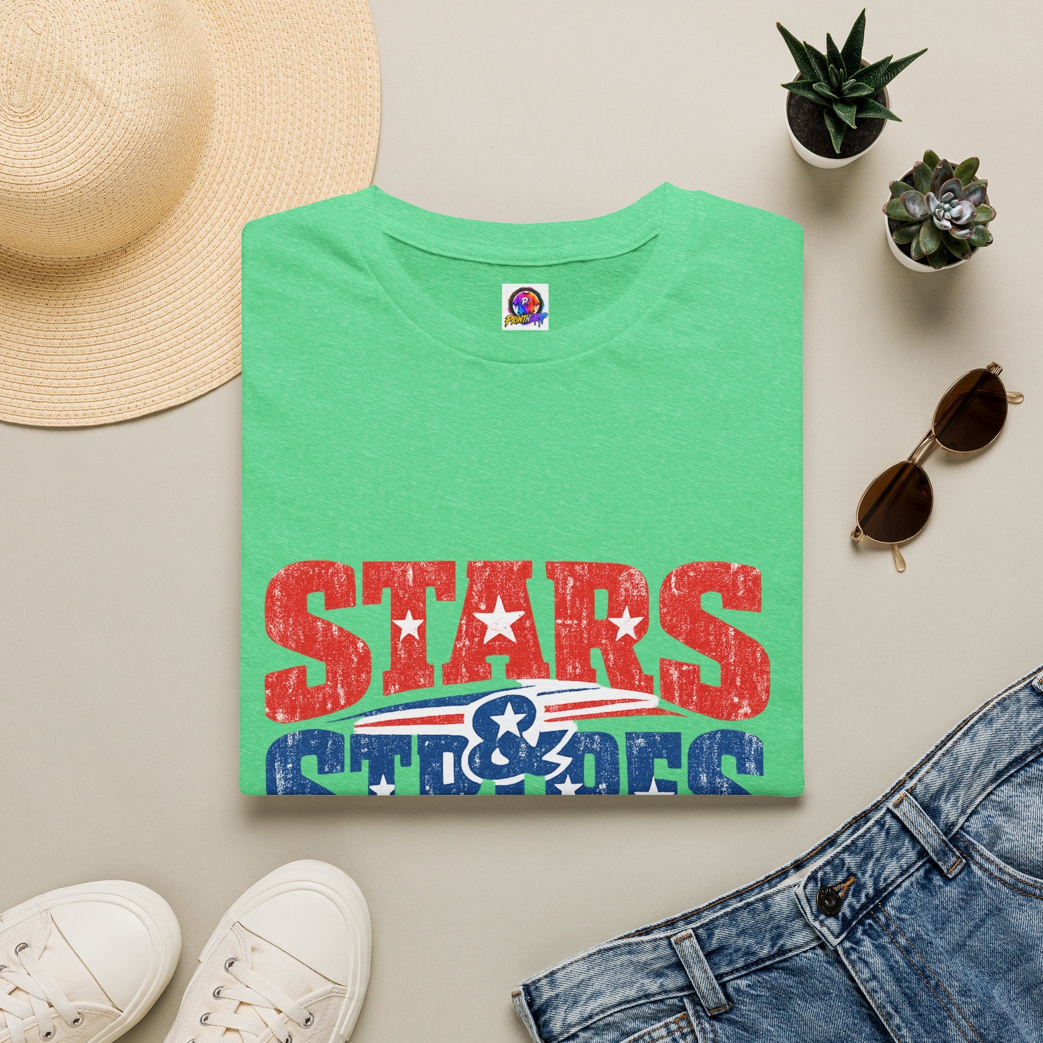 USA Stars & Stripes Forever T-Shirt — Patriotic Red White Blue Graphic Tee