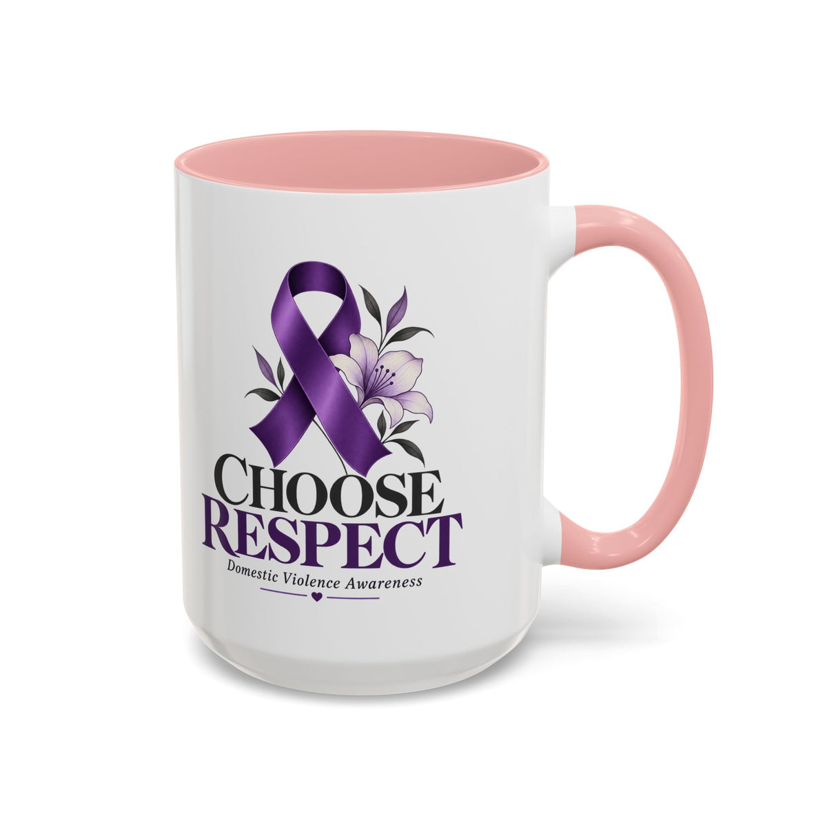Choose Respect - Domestic Violence Awareness Coffee Mug (Accent, 11/15oz)