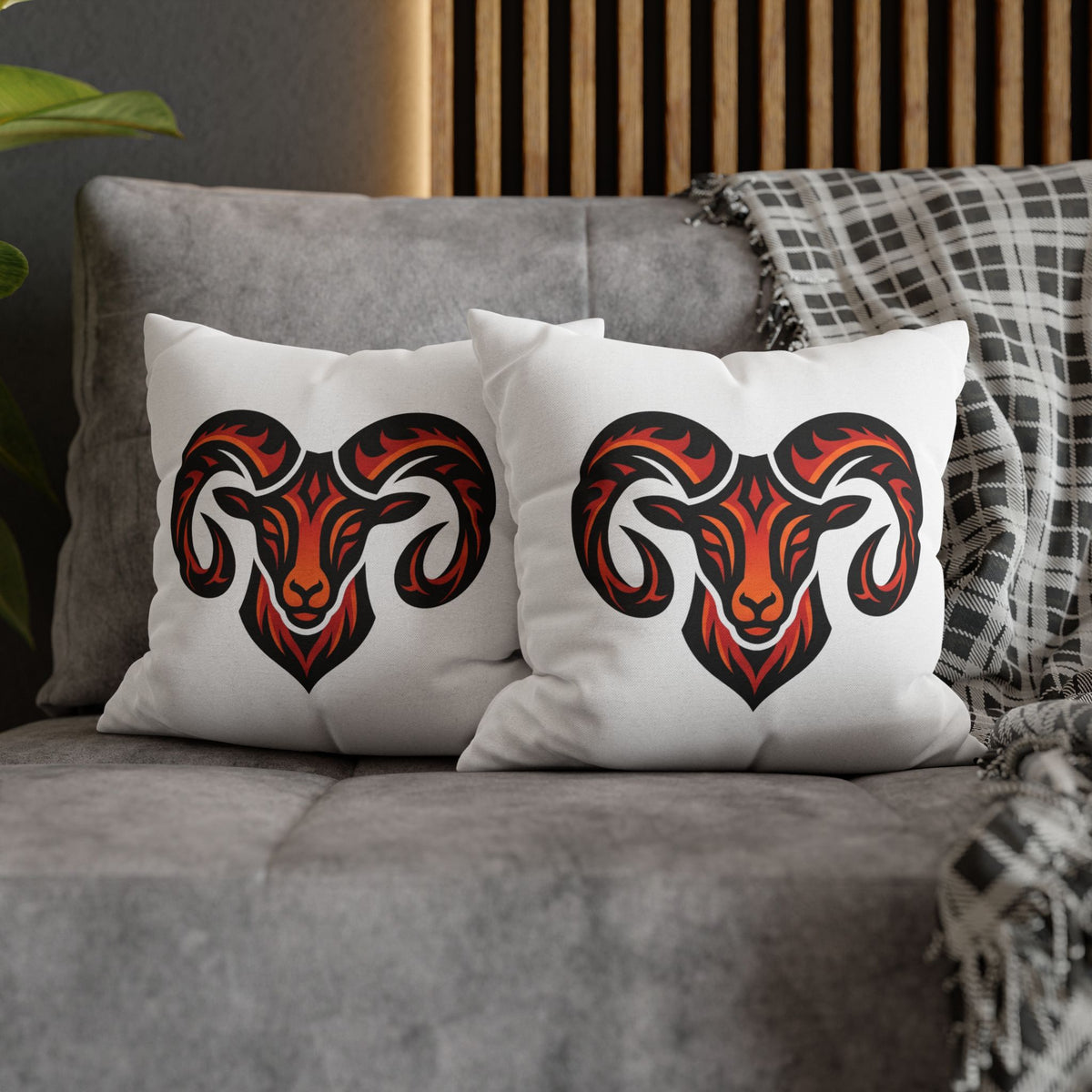 Aries Fiery Ram Head Pillowcase