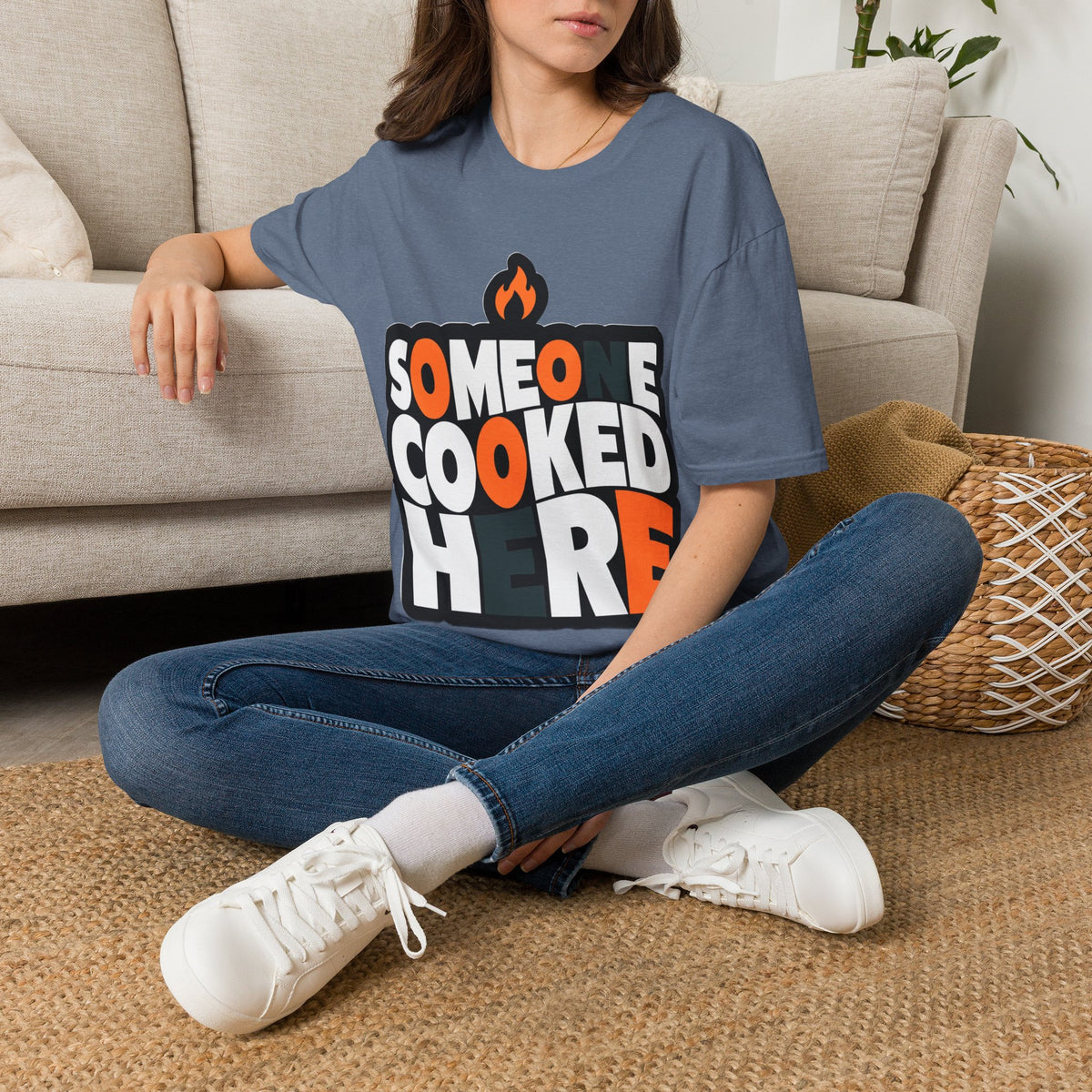 T-Shirt — "Someone Cooked Here" Funny Cooking Graphic Tee - Trending Now - August 2026