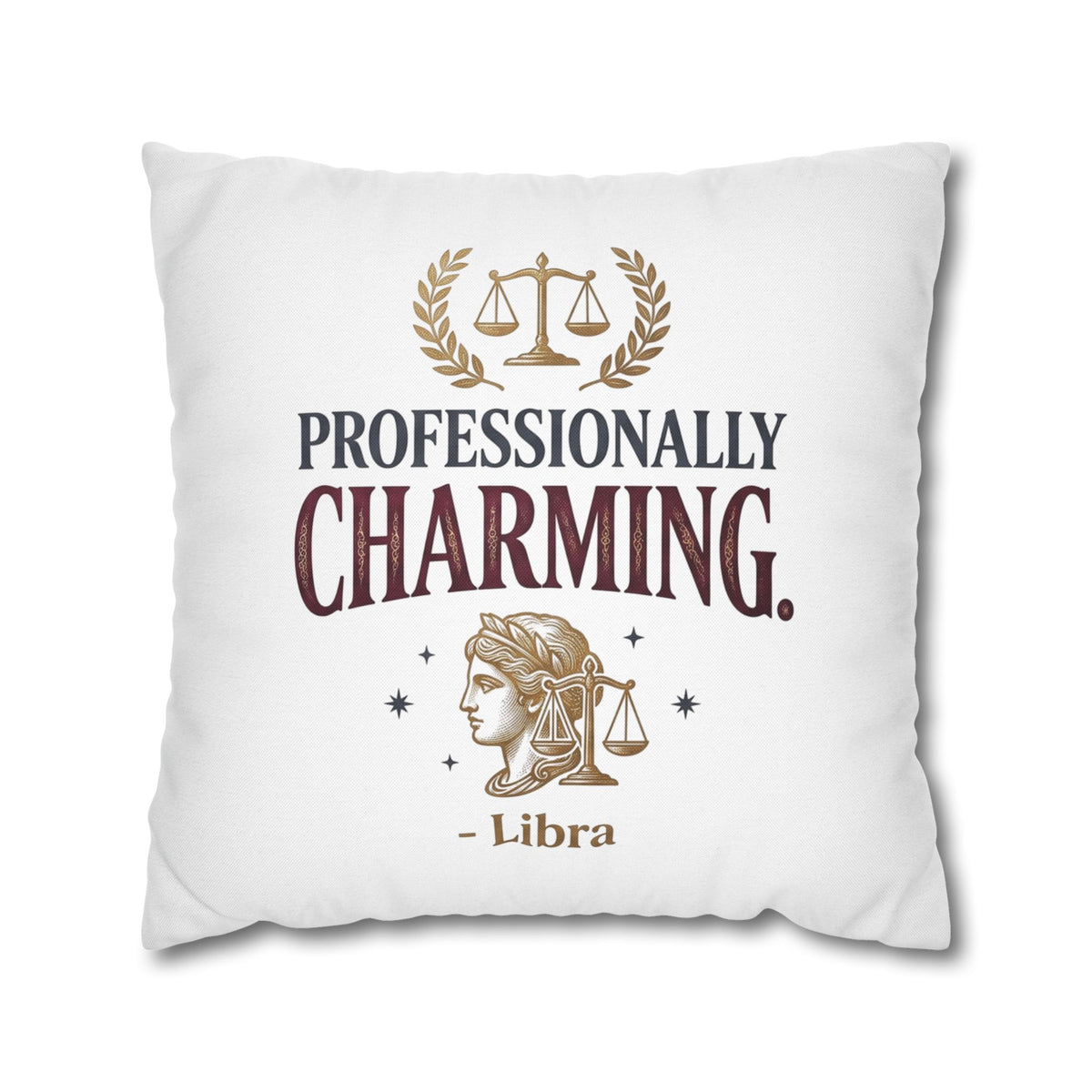 Libra Zodiac Professionally Charming Spun Polyester Square Pillowcase
