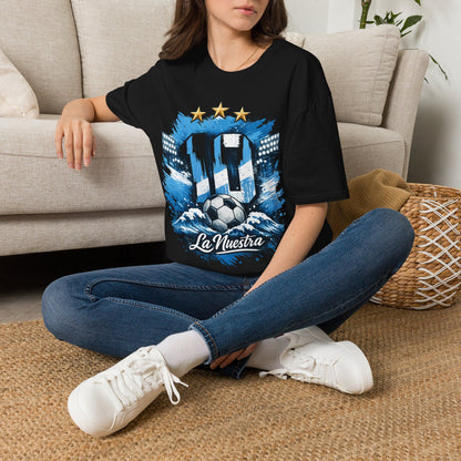 Argentina Soccer Fan T-Shirt — 'La Nuestra' #10 Jersey Design