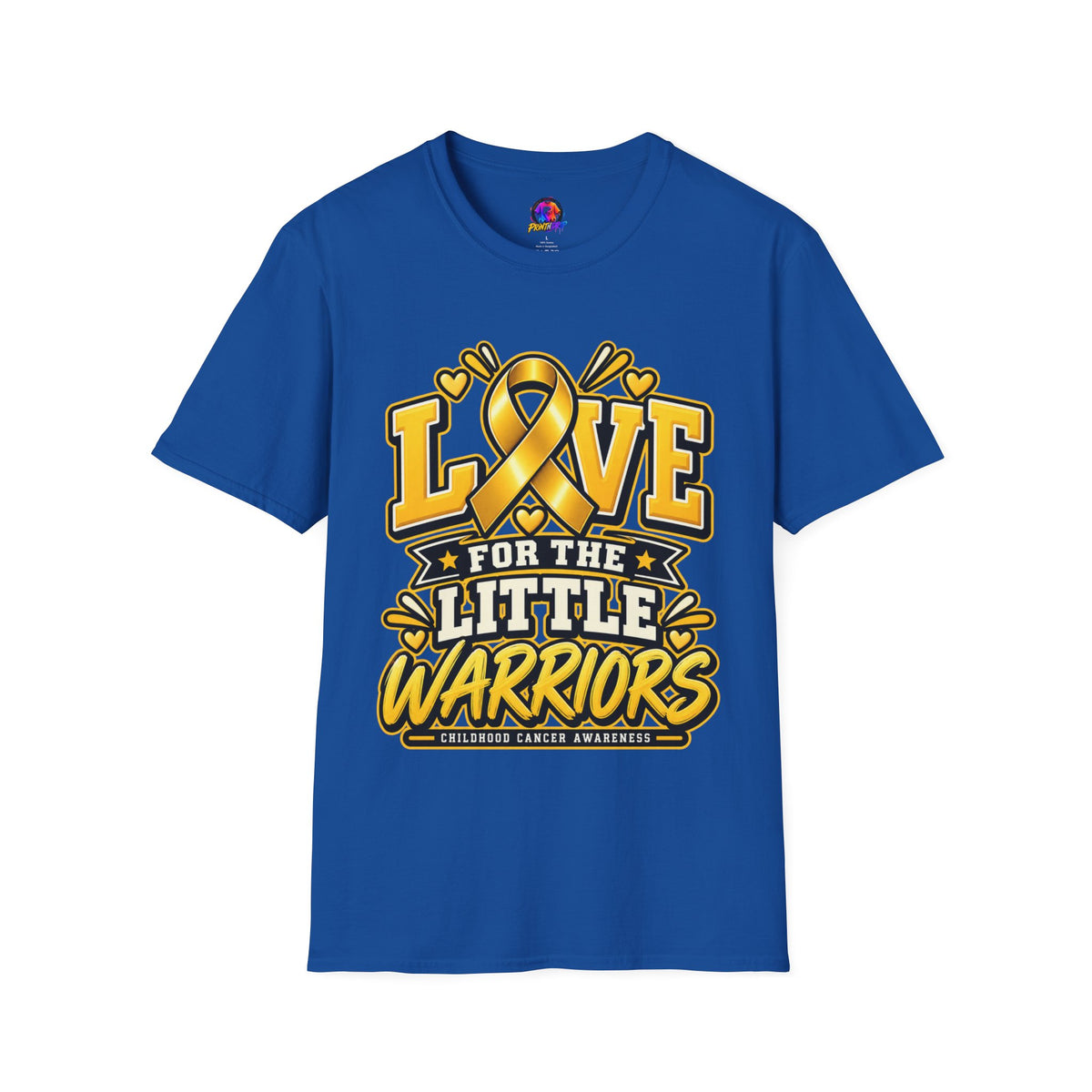 Childhood Cancer Awareness T-Shirt — "Love for the Little Warriors" Yellow Ribbon