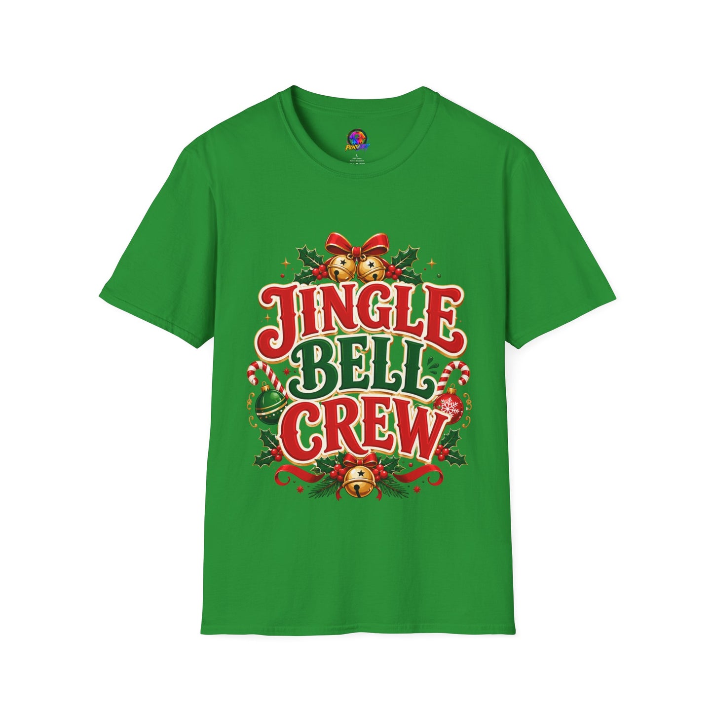 Jingle Bell Crew T-Shirt — Festive Christmas Holiday Tee