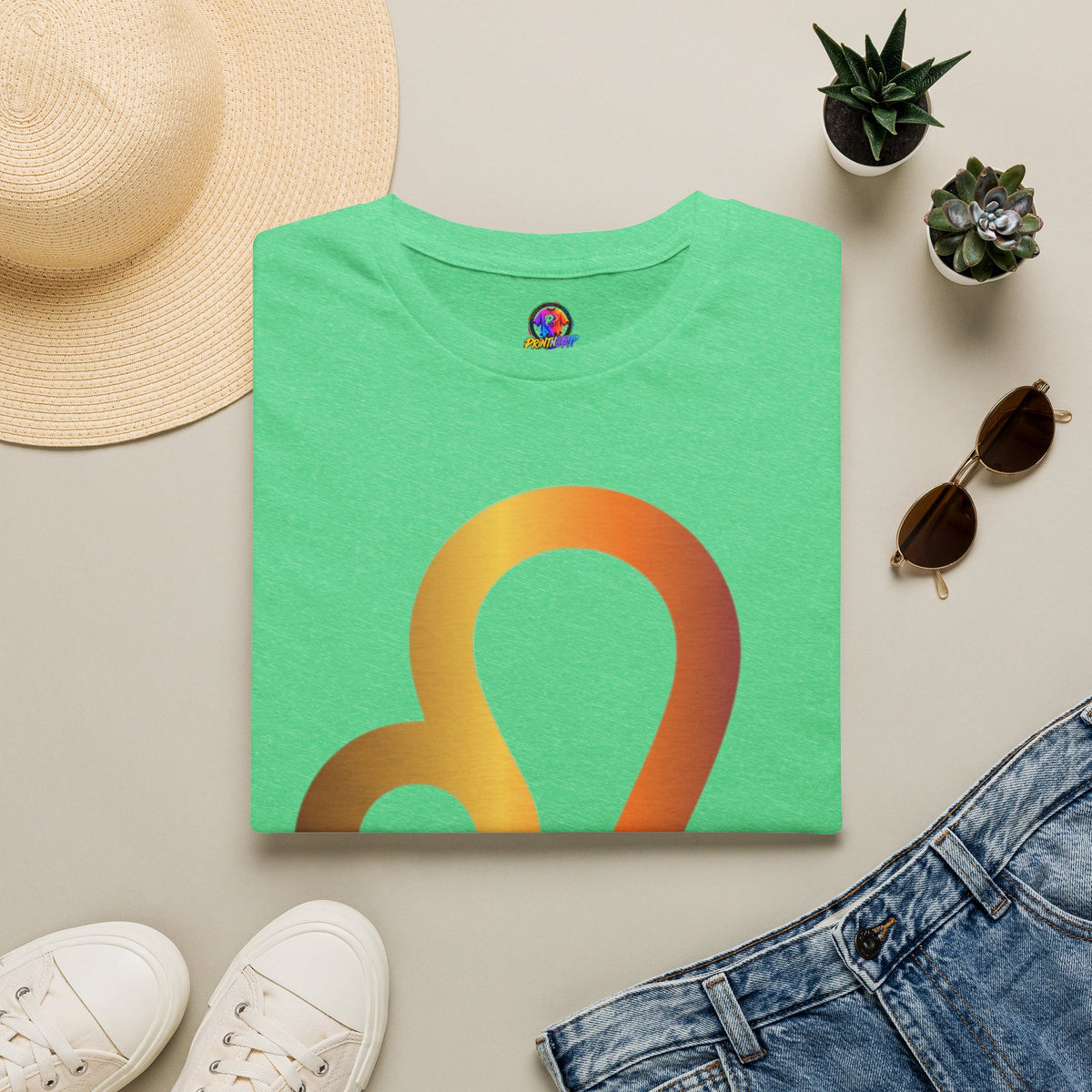 Leo Zodiac Drip T-Shirt — Colorful Astrology Sign Tee