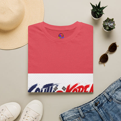 South Korea Flag Brushstroke T-Shirt — Patriotic Korean Travel Tee