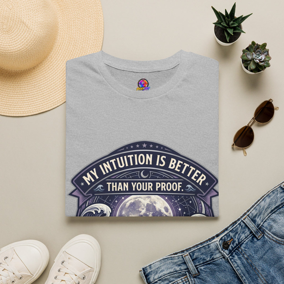 Cancer Zodiac T-Shirt — "My Intuition Is Better Than Your Proof" Astrology Tee