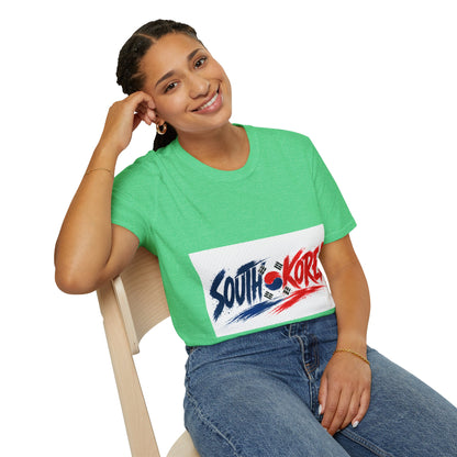 South Korea Flag Brushstroke T-Shirt — Patriotic Korean Travel Tee