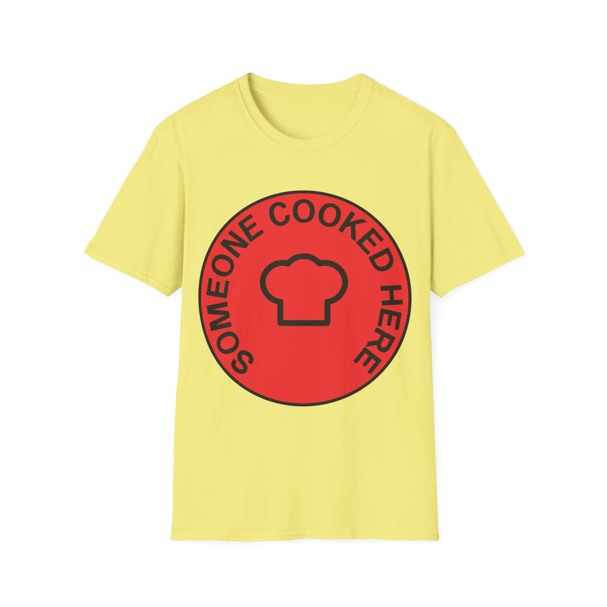 Someone Cooked Here Red Badge Tee - Funny Retro Chef Graphic T-Shirt - Trending Now - September 2026
