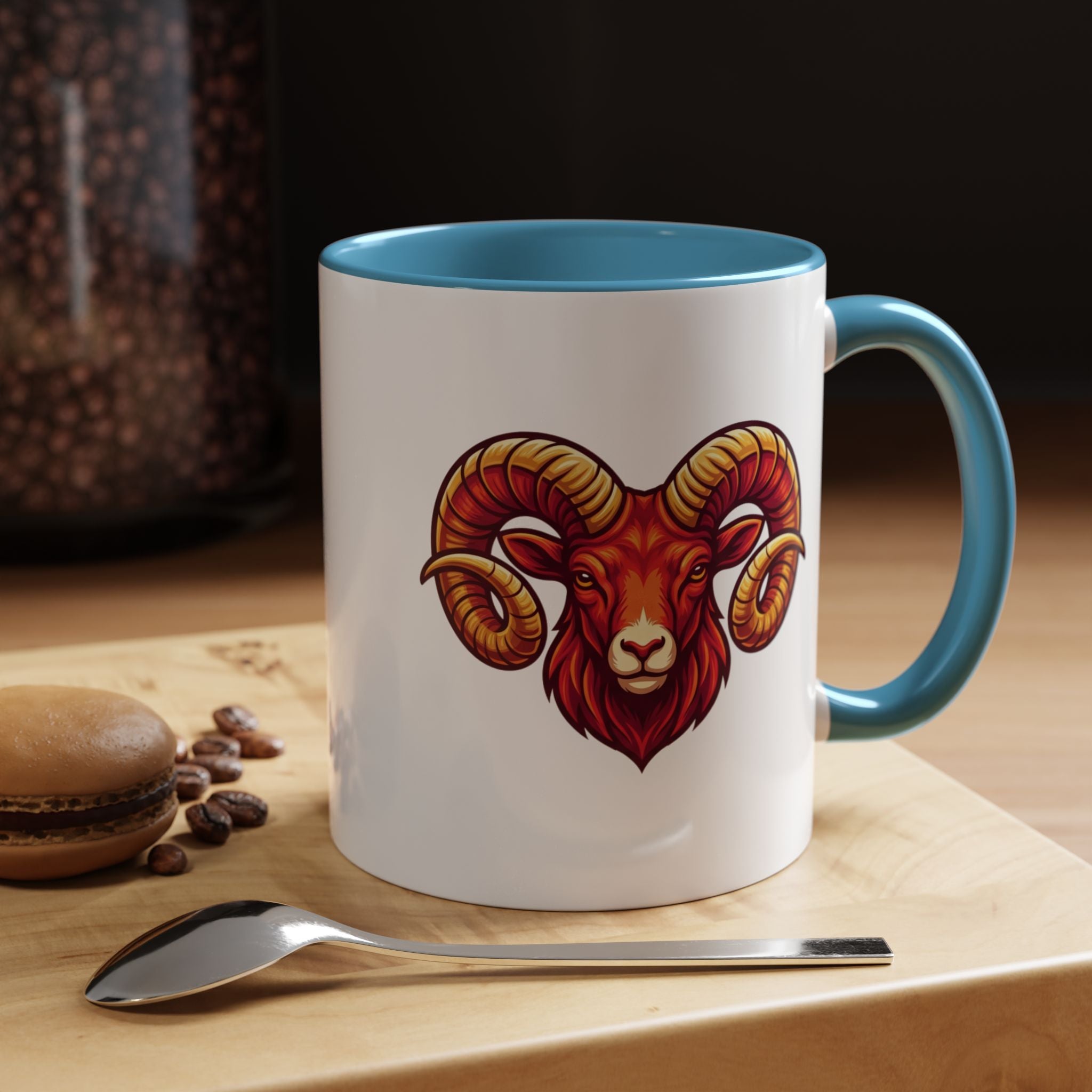 Aries Ram Accent Coffee Mug — Zodiac Goat Horoscope Gift