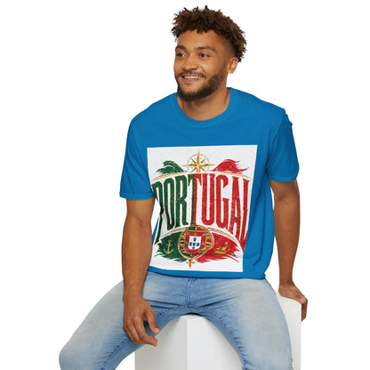 Portugal Vintage Compass T-Shirt — Retro Portuguese Flag Travel Tee