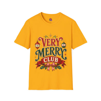 Very Merry Club T-Shirt — Festive Christmas Holiday Tee