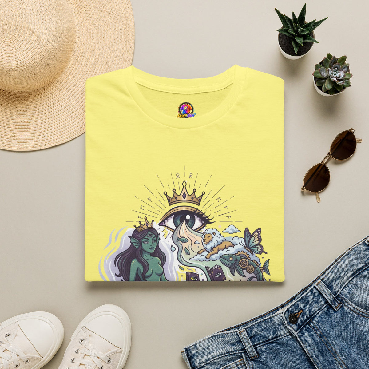 Pisces Zodiac Mystical Mermaid Art T-Shirt — "Sensitive soul with a wild imagination"