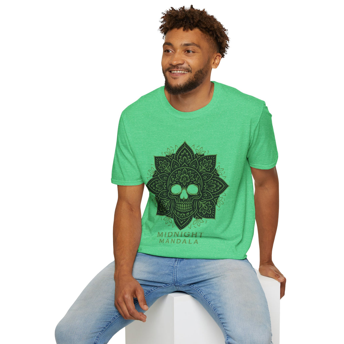 Mandala Skull T-Shirt — Midnight Mandala Floral Skull Tee - Trending Now - August 2026
