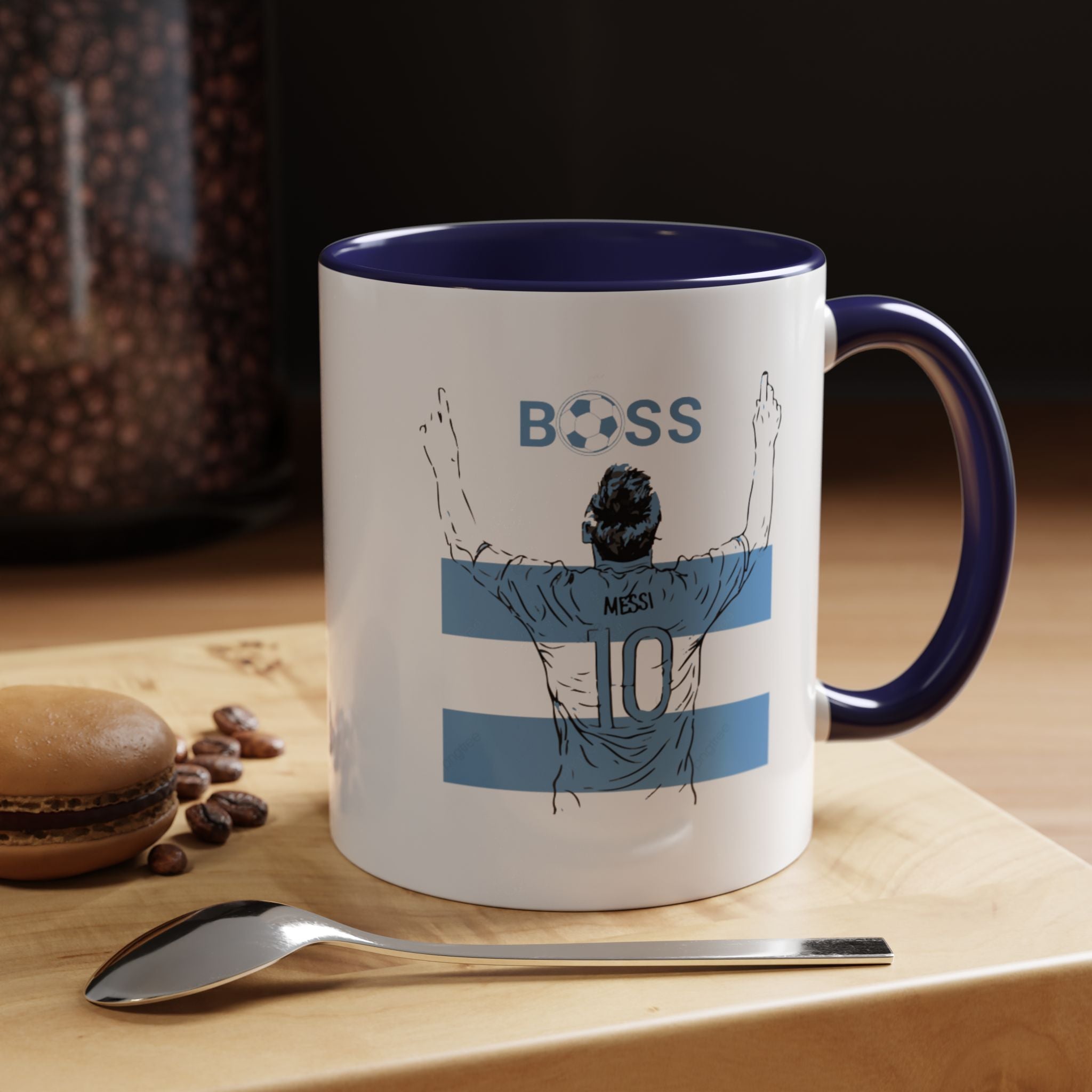 Boss Soccer Player Accent Coffee Mug —