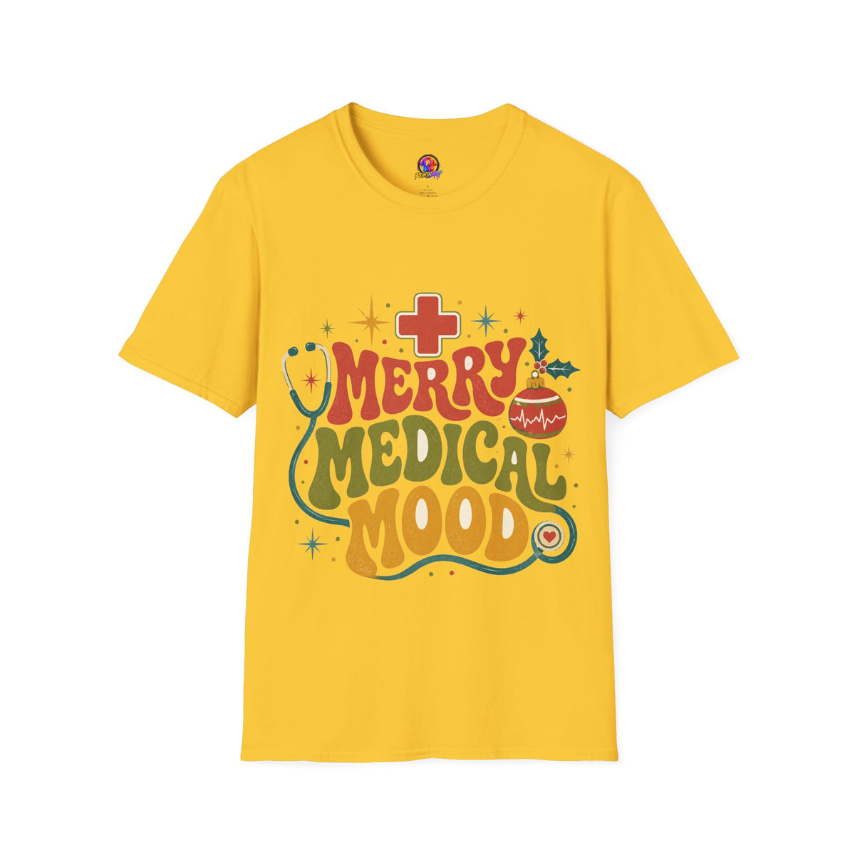Merry Medical Mood T-Shirt — Christmas Nurse & Healthcare Holiday Tee