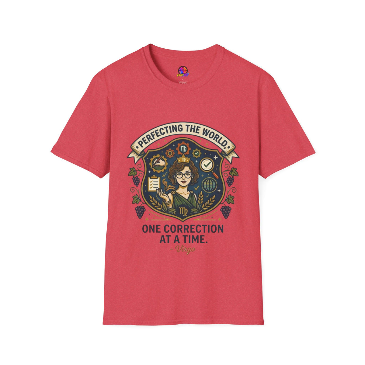 Virgo T‑Shirt — "Perfecting the World One Correction at a Time" Zodiac Tee