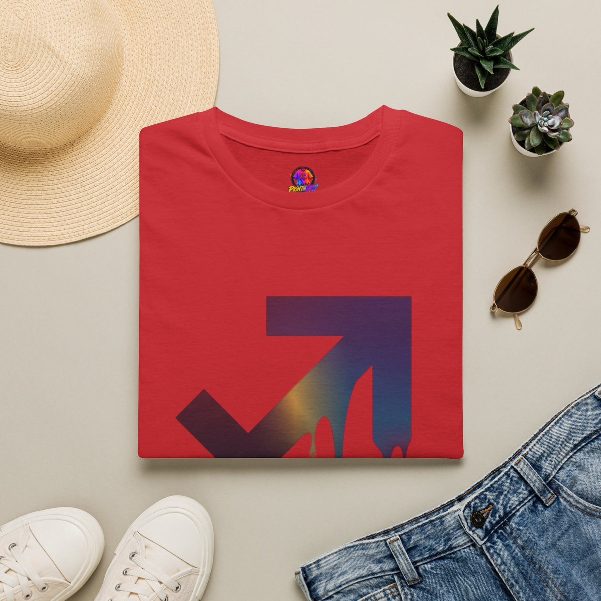 Sagittarius Drip T-Shirt — Gradient Astrological Arrow Tee