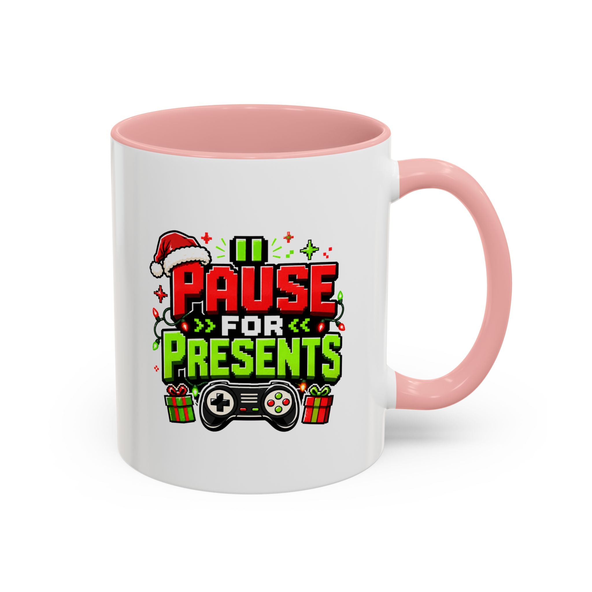 Modern Day Christmas Pause for Presents Christmas Gamer Coffee Mug