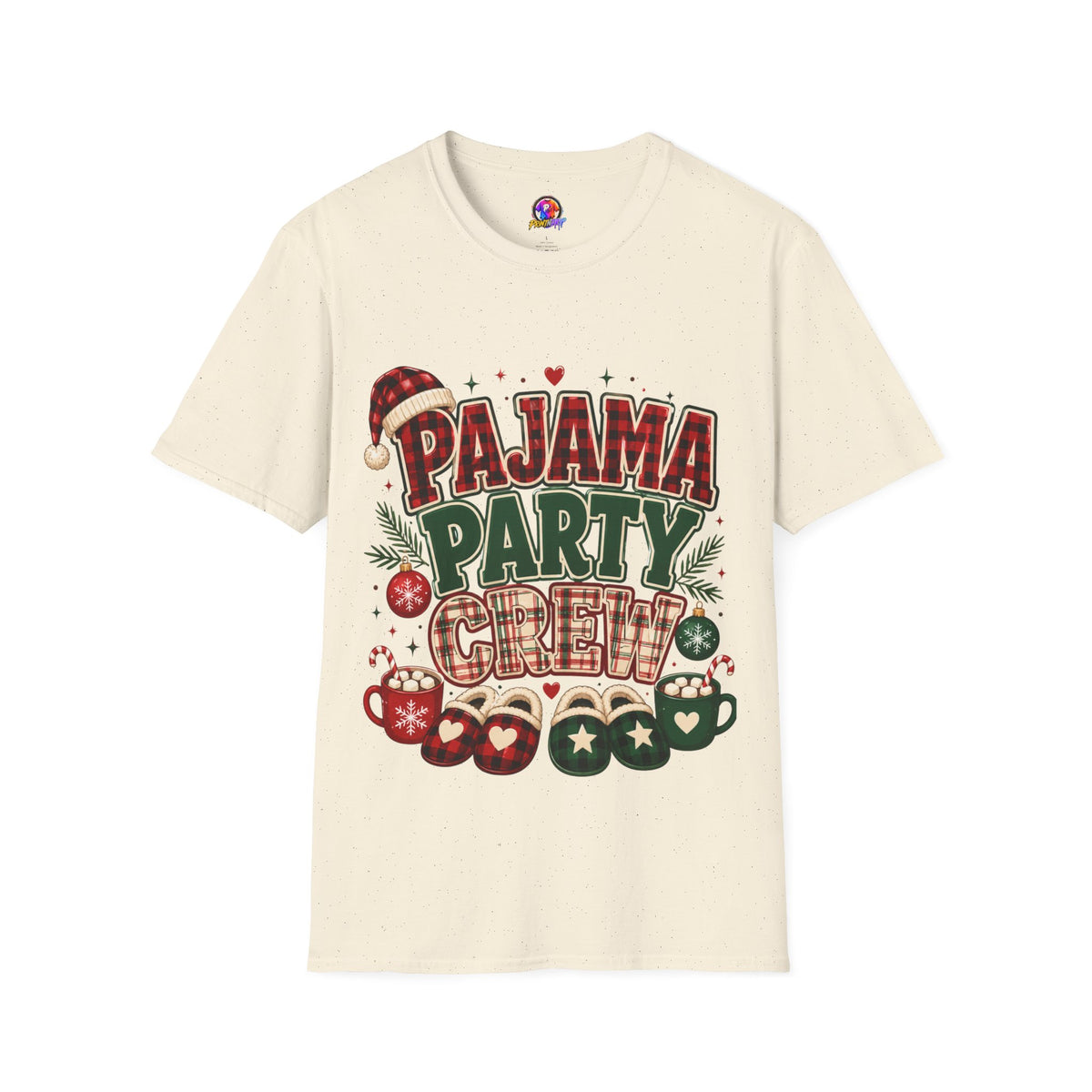 Pajama Party Crew T‑Shirt — Festive Christmas Lounge Tee