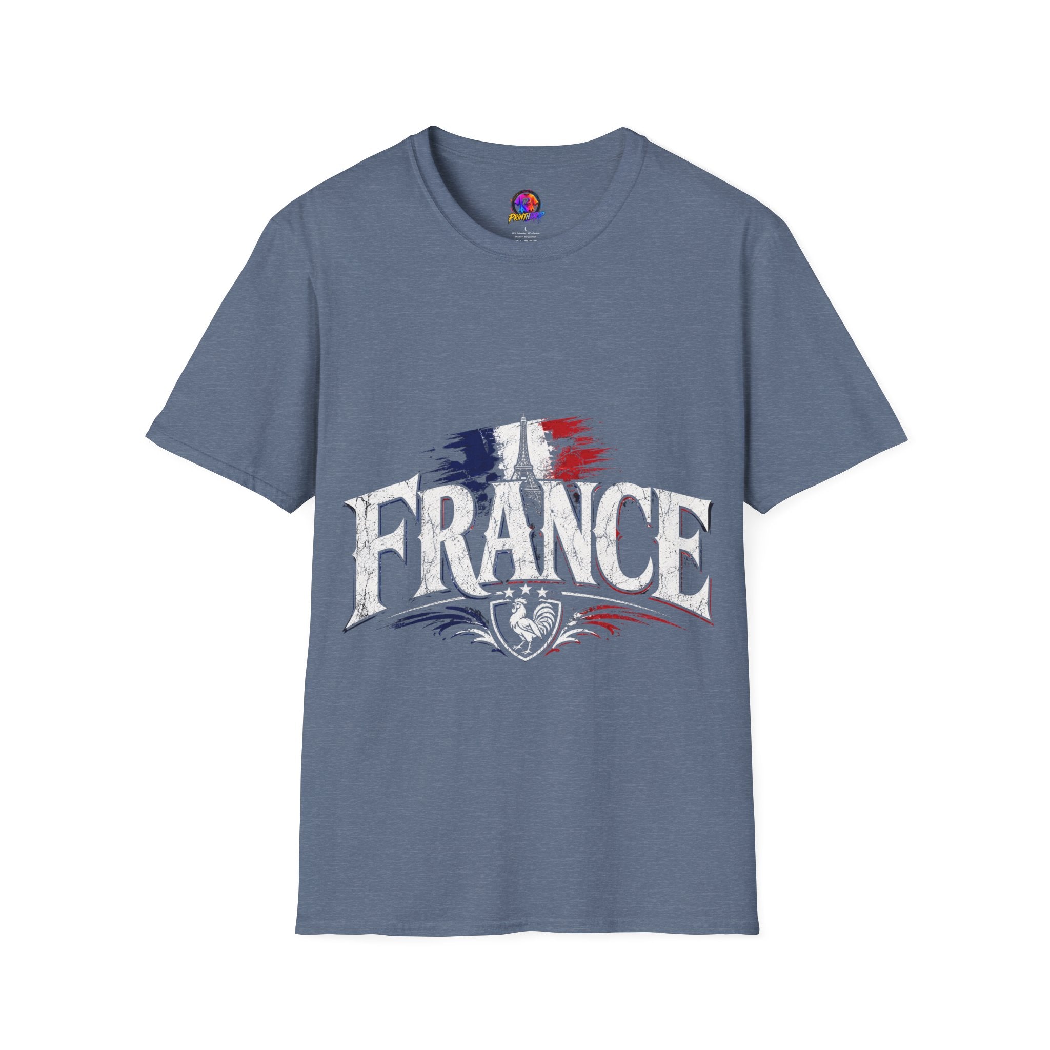 France Flag T-Shirt — Vintage Eiffel Tower French Pride Tee
