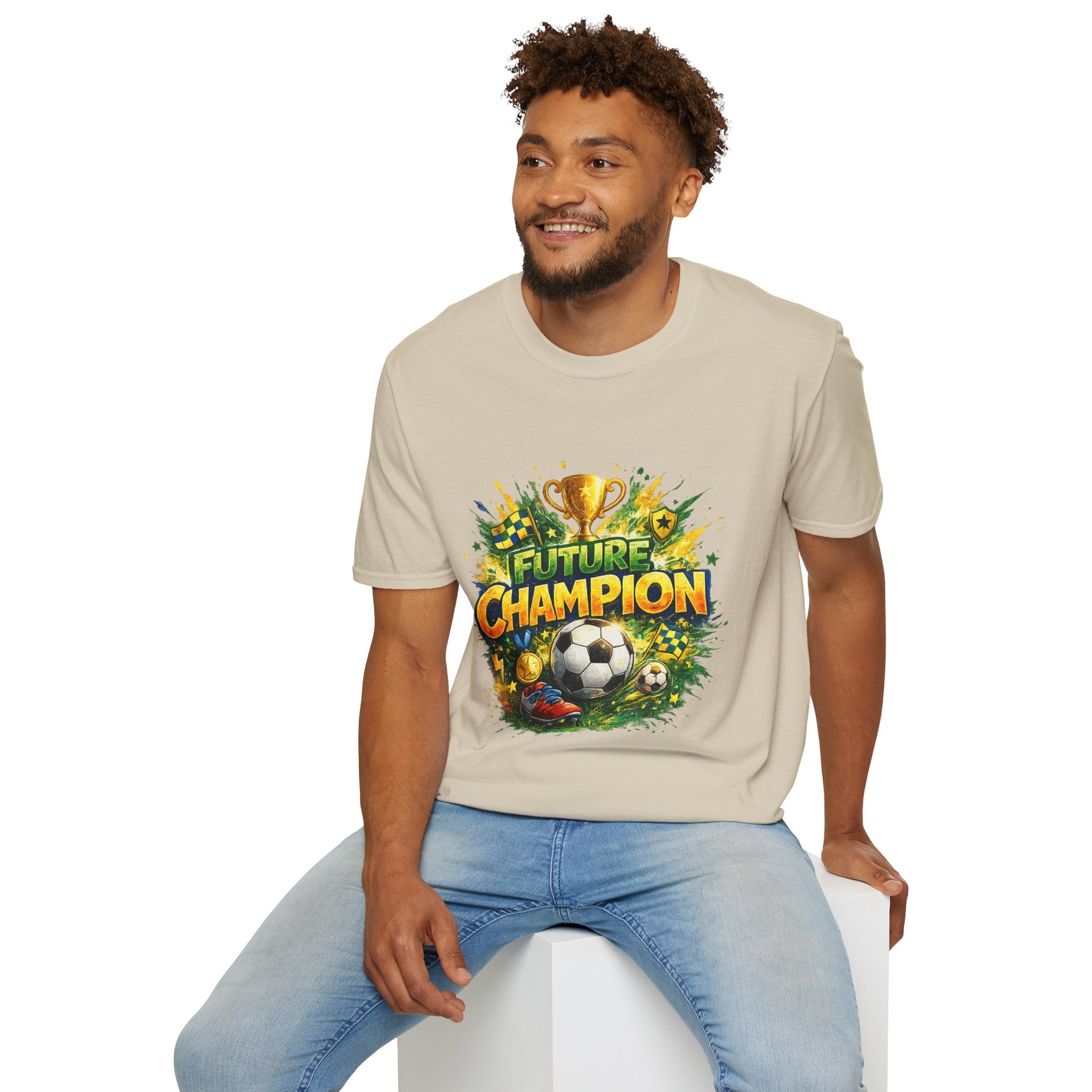 Kids Future Champion Soccer T-Shirt — Kids’ Sports Trophy Graphic Tee
