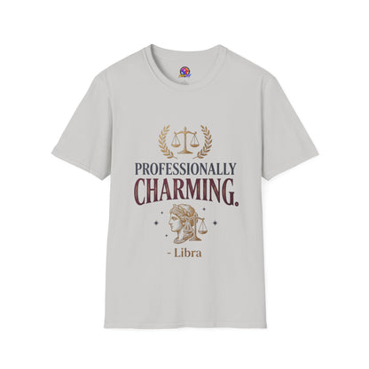 Professionally Charming Libra T-Shirt — Zodiac Scales Astrology Tee