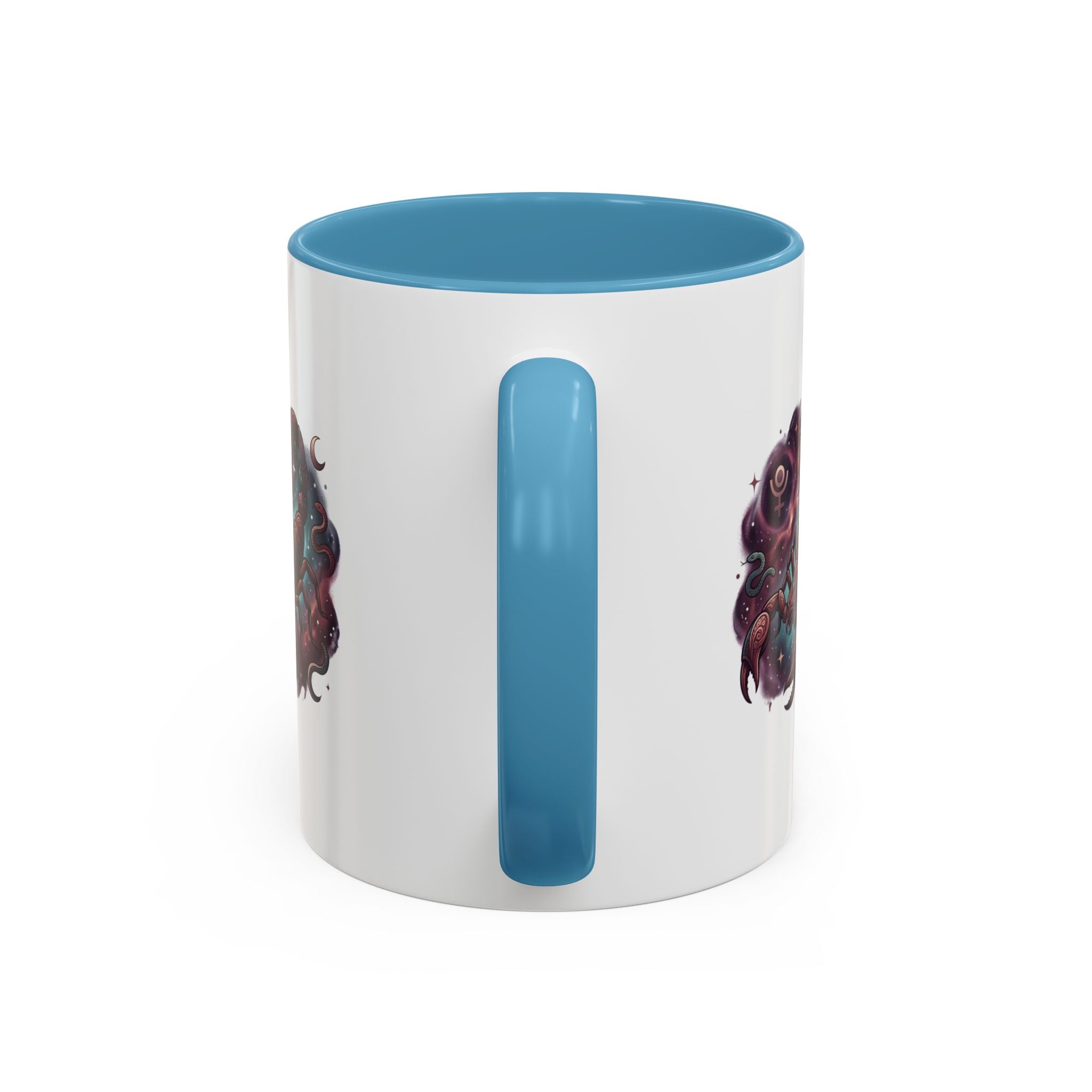Scorpio Zodiac Accent Coffee Mug — Celestial Scorpion Astrology Design