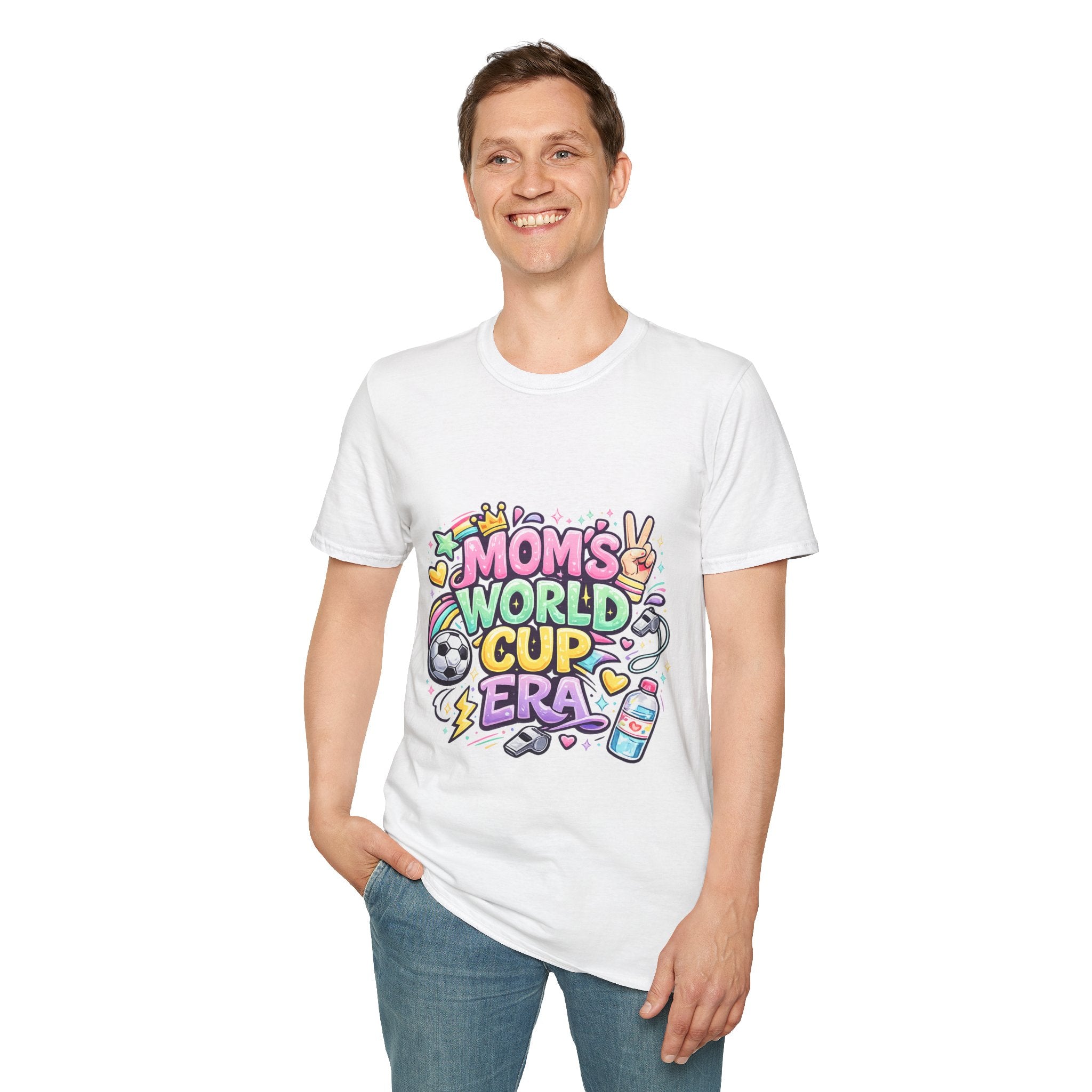 Girls Kids Mom's World Cup Era T‑Shirt — Playful Soccer Mom Tee