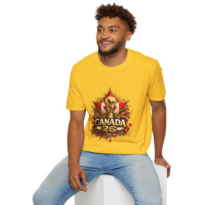 Canada World Cup T‑Shirt — Maple Leaf Soccer Trophy 26