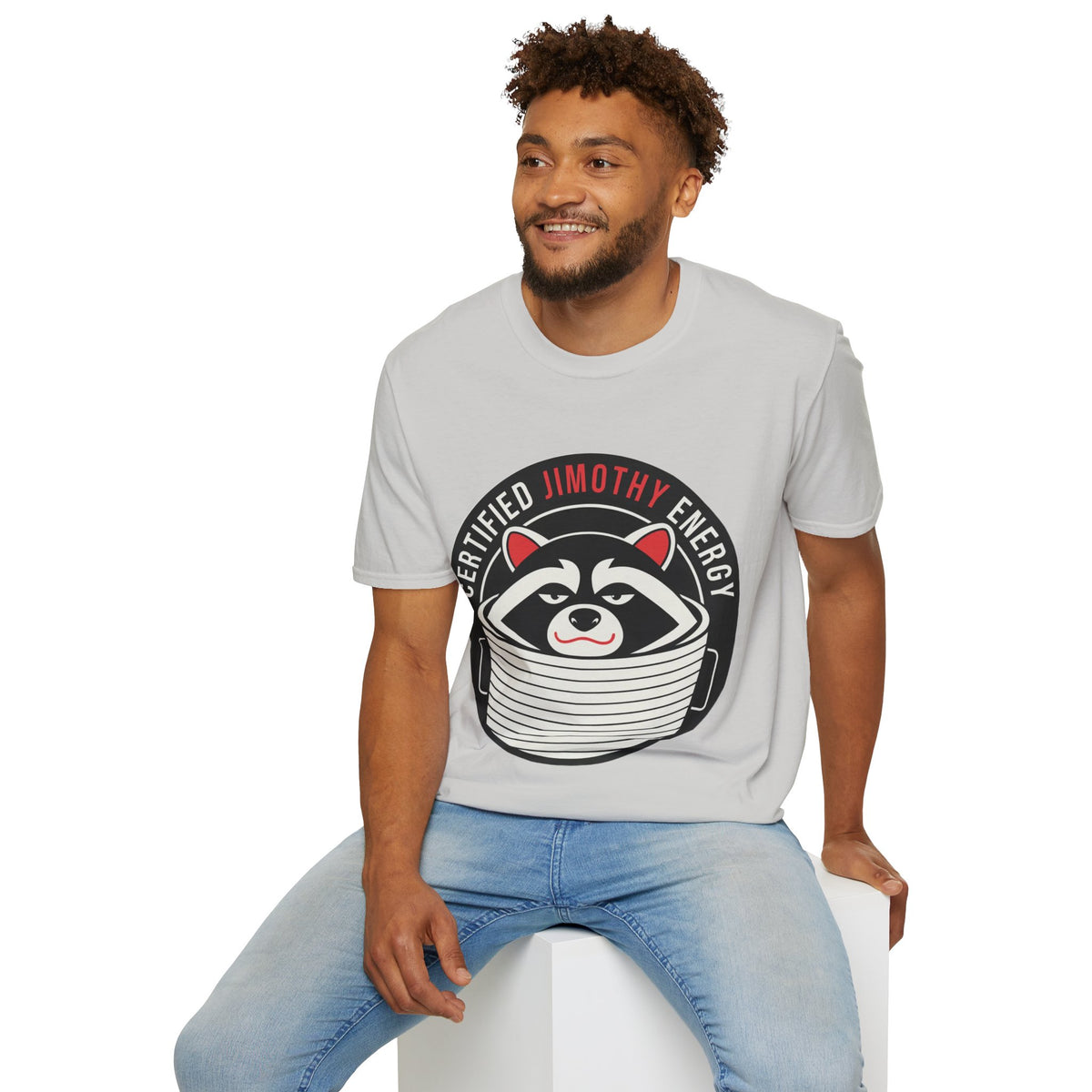 Jimothy Energy T-Shirt — Certified Raccoon Graphic Tee - Trending Now - August 2026