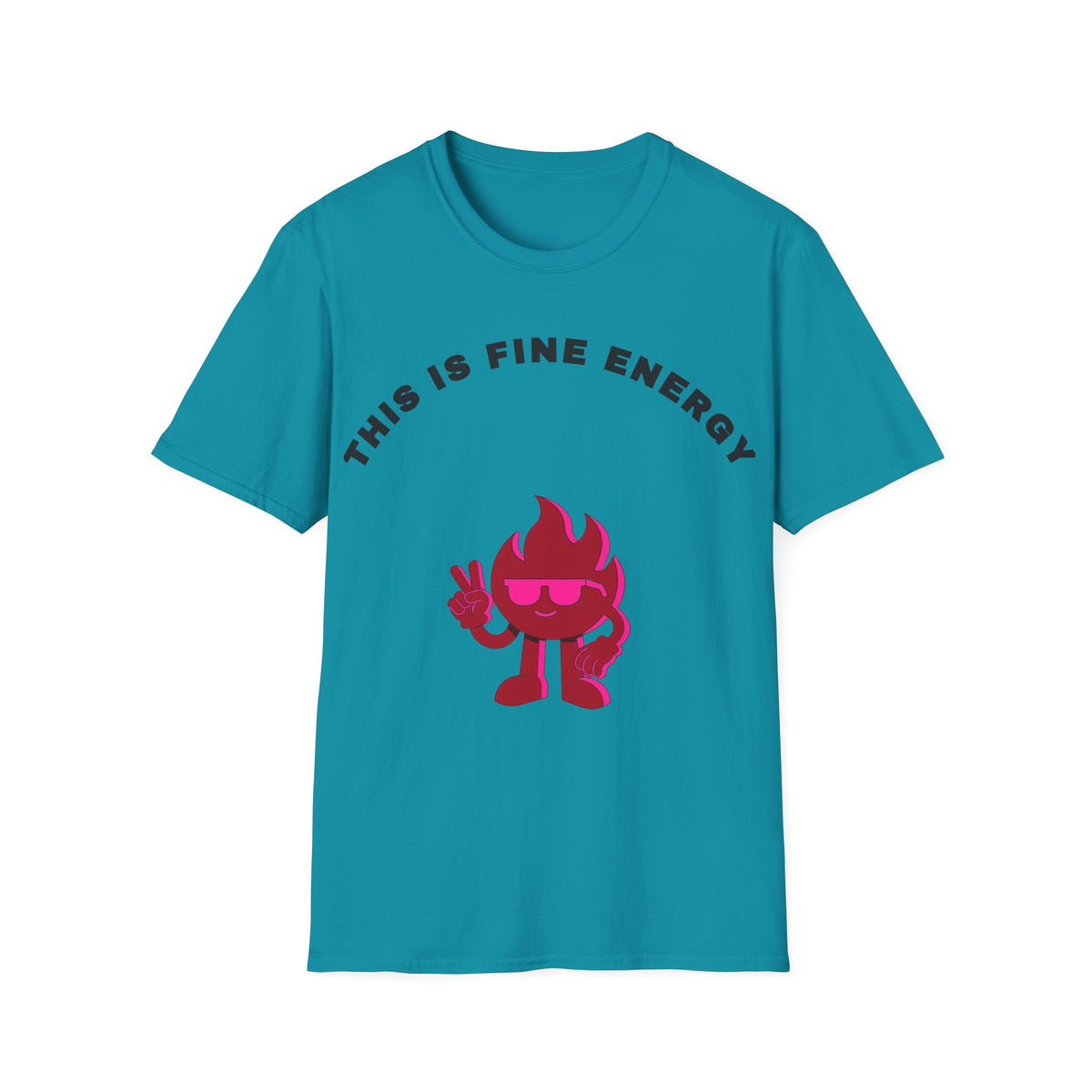 This Is Fine Energy T‑Shirt — Cute Fire Character Graphic Tee - Trending Now - September 2026
